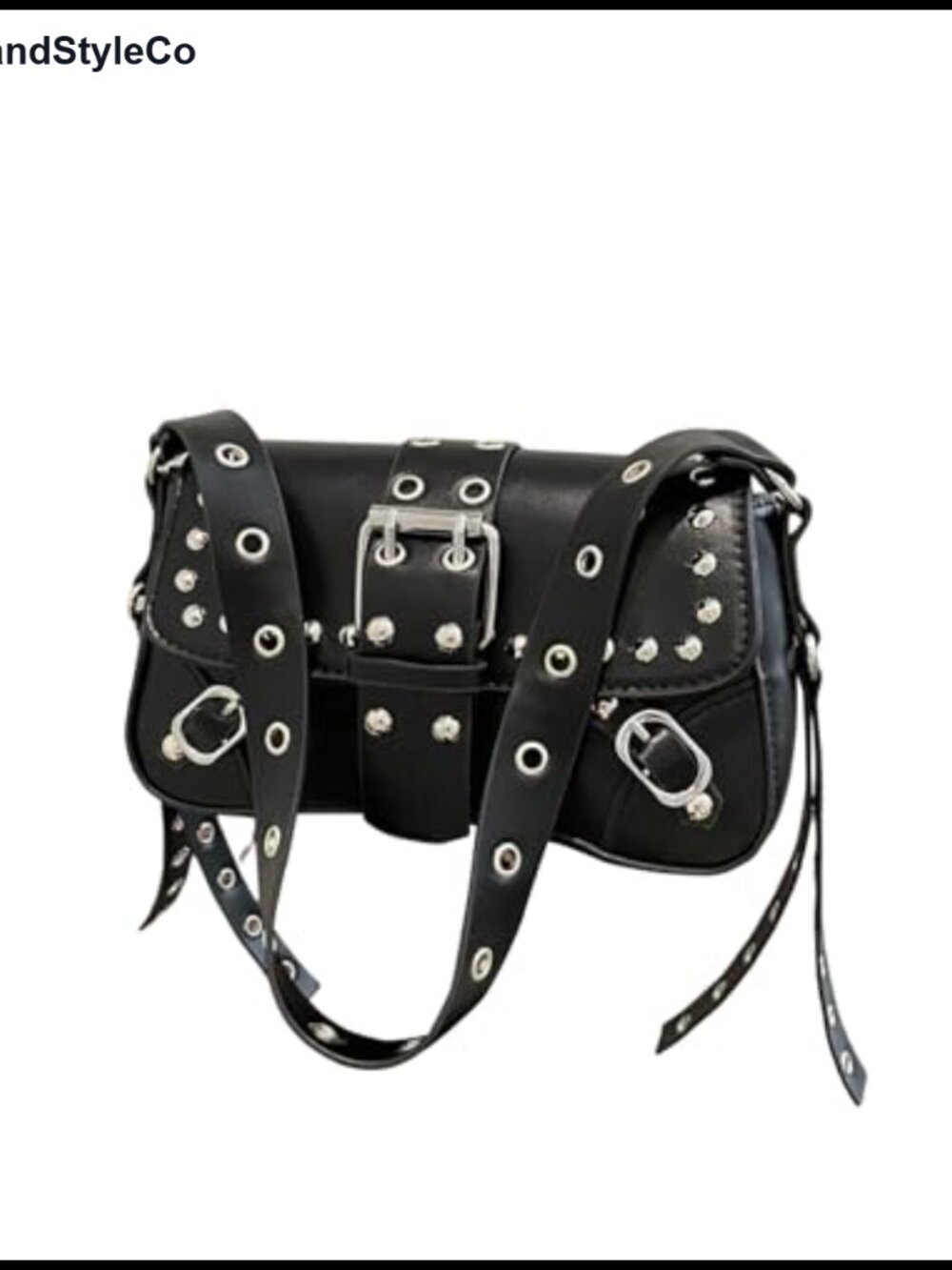 PU Leather Studded Punk Rivet Shoulder Handbag Satchel